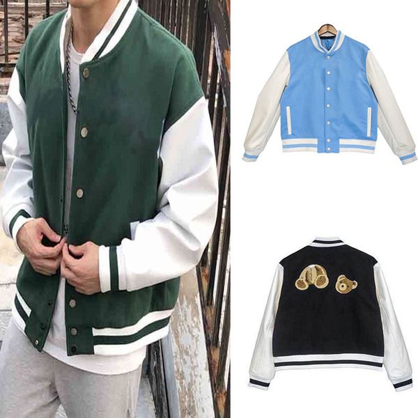 letterman varsity jacket bomber veste homme new cool style contrast leather sleeve fall thin cotton coat mens ladies baseball uniform clothi, Black;brown
letterman varsity jacket bomber veste homme new cool style contrast leather sleeve fall thin cotton coat mens ladies baseball uniform clothi, Black;brown