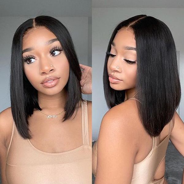 short straight bob brazilian human hair wig with bangs remy for women 8 inches 13x4x1 t part transparent lace front wigs, Black;brown
short straight bob brazilian human hair wig with bangs remy for women 8 inches 13x4x1 t part transparent lace front wigs, Black;brown