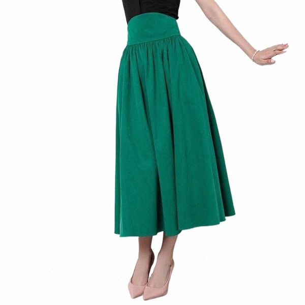 skirts high end french skirt 2021 summer retro style hepburn waist big swing umbrella 50mn#, Black