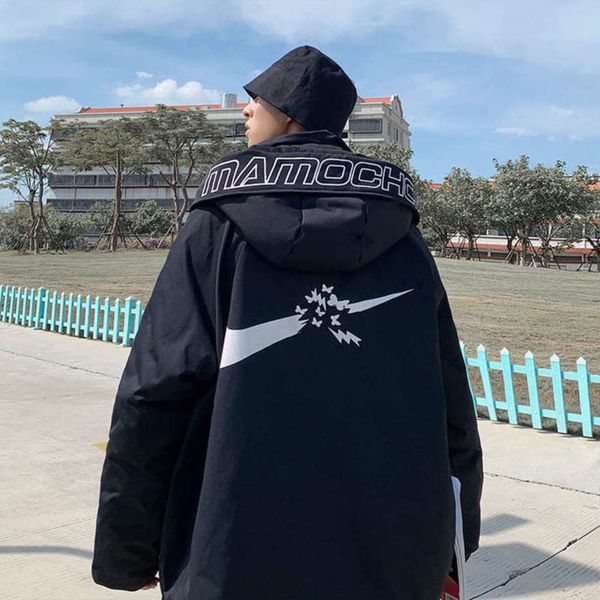 parkacotton winter thickened reflective icon large down loose trend cotton padded jacket men's, Black
parkacotton winter thickened reflective icon large down loose trend cotton padded jacket men's, Black
