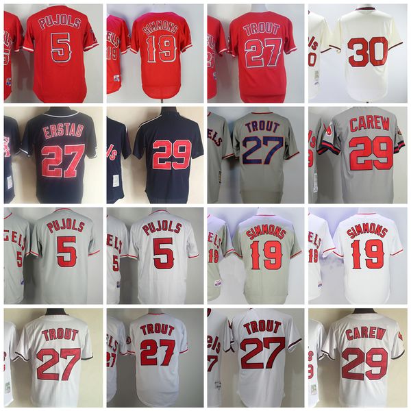 vintage mitchell&ness baseball jerseys albert 5 pujols 19 andrelton simmons 27 erstad throwback 29 rod carew 30 nolan ryan 1973, Blue;black
vintage mitchell&ness baseball jerseys albert 5 pujols 19 andrelton simmons 27 erstad throwback 29 rod carew 30 nolan ryan 1973, Blue;black