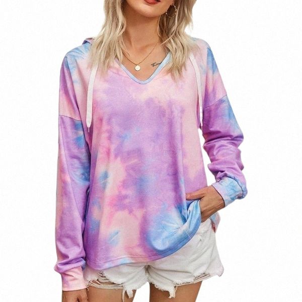 women's hoodies & sweatshirts fashion womens casual loose long sleeve tie-dye printed v-neck hooded autumn pullovers sweatshirt 2021 8, Black
women's hoodies & sweatshirts fashion womens casual loose long sleeve tie-dye printed v-neck hooded autumn pullovers sweatshirt 2021 8, Black