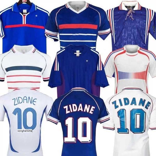 

1998 2002 retro french 2018 soccer jerseys vintage zidane henry maillot 1996 2004 football jerseys shirt trezeguet away finals 2006 white, Black