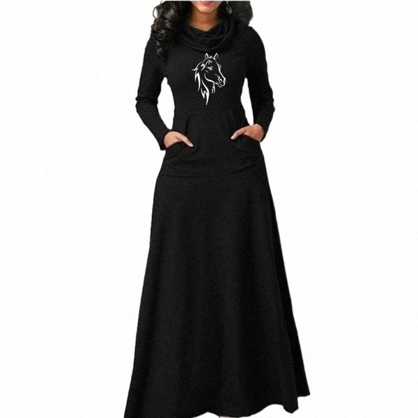 horse long sleeve woman dress print fit and flare vintage ladies office work elegant dresses casual party vestido women's hoodies & swe, Black
horse long sleeve woman dress print fit and flare vintage ladies office work elegant dresses casual party vestido women's hoodies & swe, Black