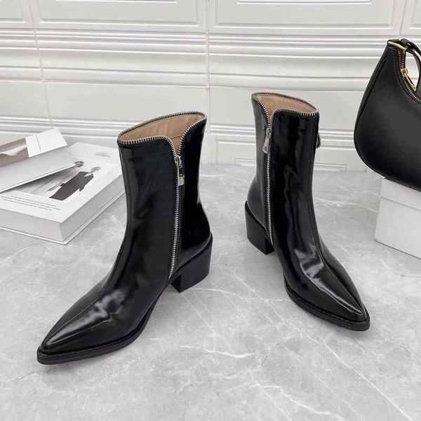 boots european short early autumn side zipper pointed thick heel martin boots high single women, Black
boots european short early autumn side zipper pointed thick heel martin boots high single women, Black