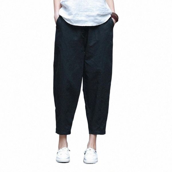 style casual loose women calf-length pants spring summer fashion solid cotton linen women's & capris a3x1#, Black;white
style casual loose women calf-length pants spring summer fashion solid cotton linen women's & capris a3x1#, Black;white