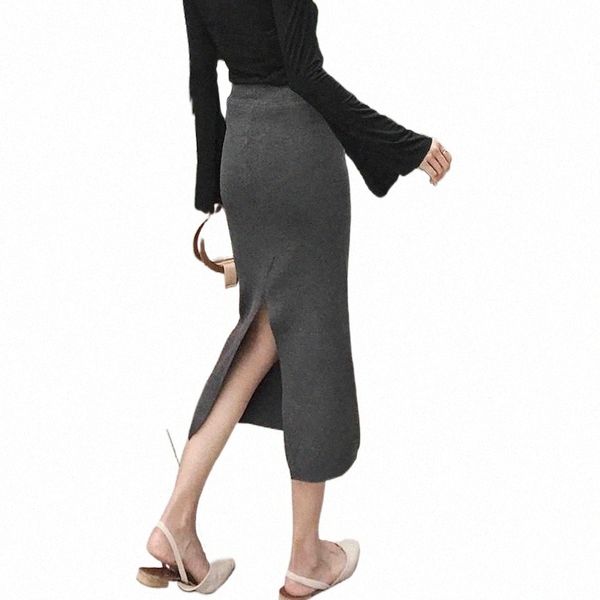 skirts autumn winter temperament elegant stretch knit all-match high waisted hip package split ends long skirt f6ub#, Black
skirts autumn winter temperament elegant stretch knit all-match high waisted hip package split ends long skirt f6ub#, Black