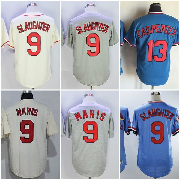 9 roger maris 1967 vintage baseball jerseys enos slaughter 13 matt carpenter mitchell and ness jersey men women youth size s--xxxl, Blue;black
9 roger maris 1967 vintage baseball jerseys enos slaughter 13 matt carpenter mitchell and ness jersey men women youth size s--xxxl, Blue;black