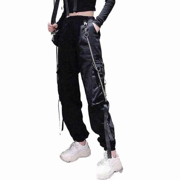 women's pants & capris women jogges 2021 black high waist korean female casual ribbons with chain cargo joggers street style trousers 0, Black;white
women's pants & capris women jogges 2021 black high waist korean female casual ribbons with chain cargo joggers street style trousers 0, Black;white