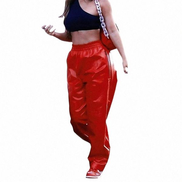 fashion women casual style pants adults solid color faux leather trousers with zipper pockets women's & capris g2fw#, Black;white
fashion women casual style pants adults solid color faux leather trousers with zipper pockets women's & capris g2fw#, Black;white