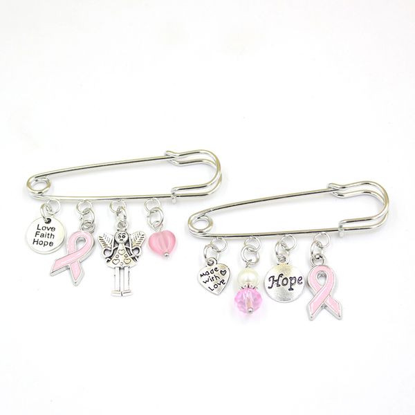 wholesale breast cancer brooch awareness jewelry love faith hope angel pink ribbon pins brooch safety pin, Gray
wholesale breast cancer brooch awareness jewelry love faith hope angel pink ribbon pins brooch safety pin, Gray