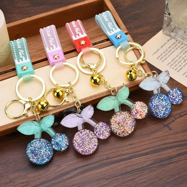 6 colors crystal acrylic cherry sequins keychain for women transparent key chain rope lover car keychains girl gift key ring, Silver
6 colors crystal acrylic cherry sequins keychain for women transparent key chain rope lover car keychains girl gift key ring, Silver
