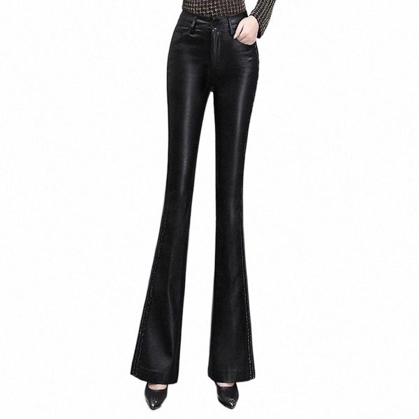 women's pants & capris casual pu leather 2021 fall/winter slim flared thickened straight trousers korean fashion clothing r7di#, Black;white
women's pants & capris casual pu leather 2021 fall/winter slim flared thickened straight trousers korean fashion clothing r7di#, Black;white