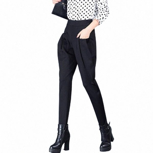 fall harem pants women 2021 causal black elastic waist trousers spring office high waisted pantalones women's & capris 97yb#, Black;white
fall harem pants women 2021 causal black elastic waist trousers spring office high waisted pantalones women's & capris 97yb#, Black;white