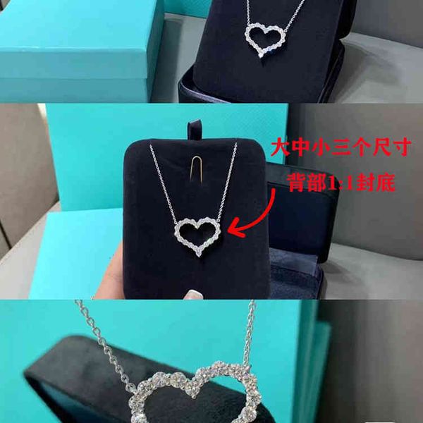 dhl seiko t home s925 love necklace large medium and small heart shaped hollow full diamond pendant collar chain, Silver
dhl seiko t home s925 love necklace large medium and small heart shaped hollow full diamond pendant collar chain, Silver