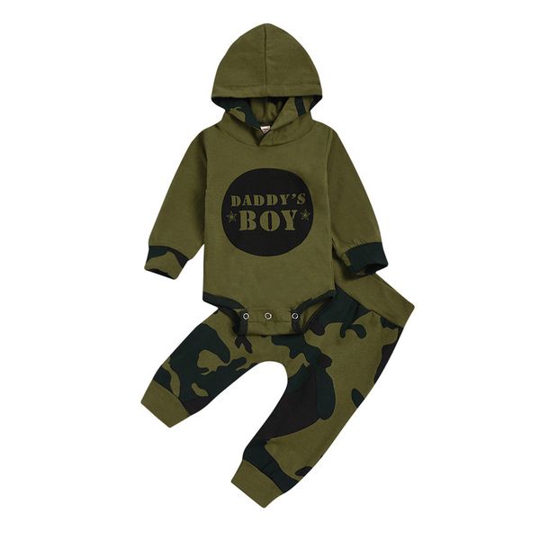 baby clothing set children's army green camouflage daddy's boy mama's new man letter print hooded long-sleeved romper and tro, White
baby clothing set children's army green camouflage daddy's boy mama's new man letter print hooded long-sleeved romper and tro, White