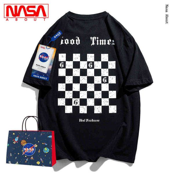 men's t-shirts co branded summer loose cotton round neck short sleeve ins fashion men's and women's chessboard casual t-shirt, White;black
men's t-shirts co branded summer loose cotton round neck short sleeve ins fashion men's and women's chessboard casual t-shirt, White;black