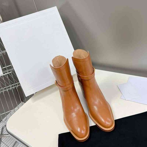 boots short boots women early autumn women's brown high heel belt buckle thick leather british style martin, Black
boots short boots women early autumn women's brown high heel belt buckle thick leather british style martin, Black