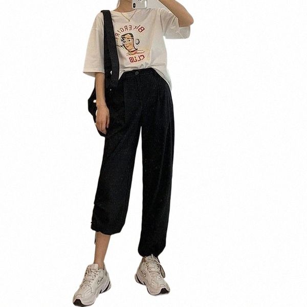 pants women straight high waist plus size black gray loose casual button solid full length korean fashion simple womens trousers women', Black;white
pants women straight high waist plus size black gray loose casual button solid full length korean fashion simple womens trousers women', Black;white