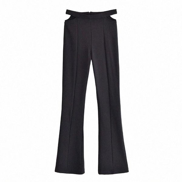 women's pants & capris 2021 fashion women waist cut-out flare trousers pockets office lady elegant pantalon s9es#, Black;white
women's pants & capris 2021 fashion women waist cut-out flare trousers pockets office lady elegant pantalon s9es#, Black;white