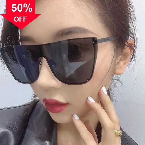 designer sunglasses slpins fashion versatile one piece lens anti uv sunglass same sl1, White;black
designer sunglasses slpins fashion versatile one piece lens anti uv sunglass same sl1, White;black