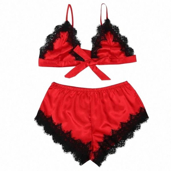 womens lace solid pajamas 2pcs outfits spaghetti strap scalloped trim backless bralette&elastic shorts 2 piece set lingerie bras sets c68n#, Red;black
womens lace solid pajamas 2pcs outfits spaghetti strap scalloped trim backless bralette&elastic shorts 2 piece set lingerie bras sets c68n#, Red;black