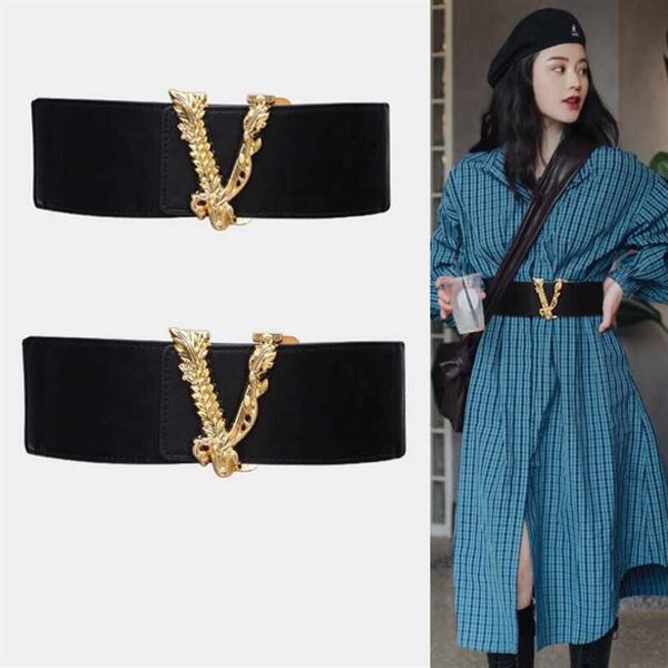 new designer women decorative elastic wide belt luxury golden alloy buckle waist belts for dress windbreaker accessories gift q0625345e, Black;brown
new designer women decorative elastic wide belt luxury golden alloy buckle waist belts for dress windbreaker accessories gift q0625345e, Black;brown