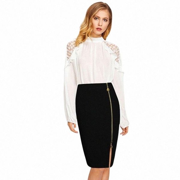 skirts elegant women skirt knee length slim bodycon front zipper split high waist office plus size 3xl b0q4#, Black
skirts elegant women skirt knee length slim bodycon front zipper split high waist office plus size 3xl b0q4#, Black