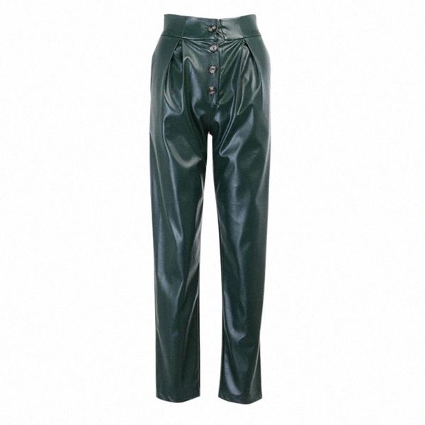 elegant high waist faux leather pants women solid color straight trousers buttons pockets women's & capris i4ue#, Black;white
elegant high waist faux leather pants women solid color straight trousers buttons pockets women's & capris i4ue#, Black;white