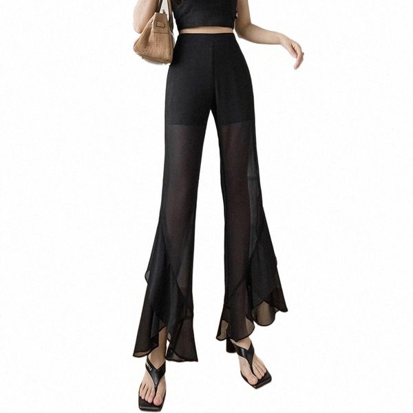 spring summer arrival ladies black high waist wide leg pants women casual chiffon ruffles loose women's & capris 06bj#, Black;white
spring summer arrival ladies black high waist wide leg pants women casual chiffon ruffles loose women's & capris 06bj#, Black;white