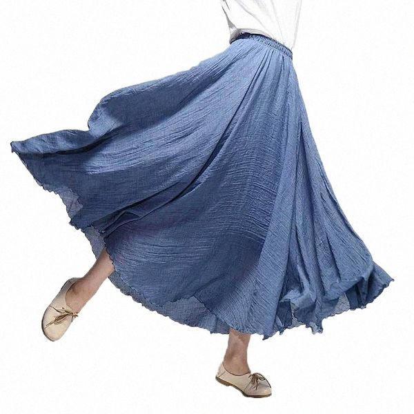 skirts women linen cotton long elastic waist maxi womens beach boho casual lady vintage summer pleated faldas saia 280t#, Black
skirts women linen cotton long elastic waist maxi womens beach boho casual lady vintage summer pleated faldas saia 280t#, Black