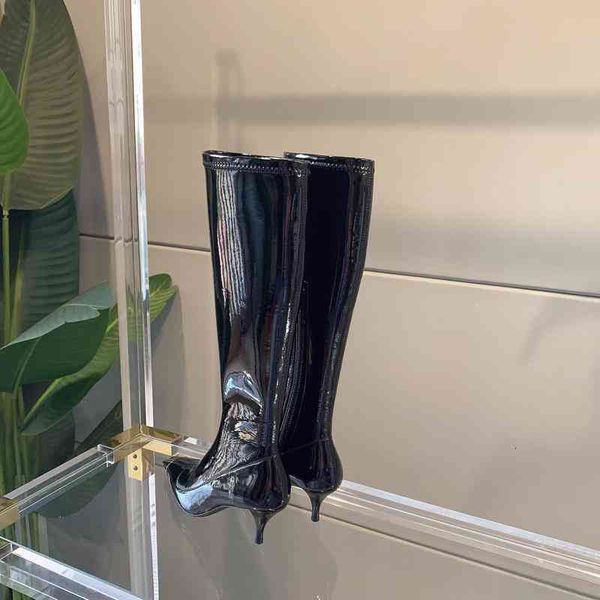 boots over knee boots women's autumn leather british style thin high heels patent, Black
boots over knee boots women's autumn leather british style thin high heels patent, Black