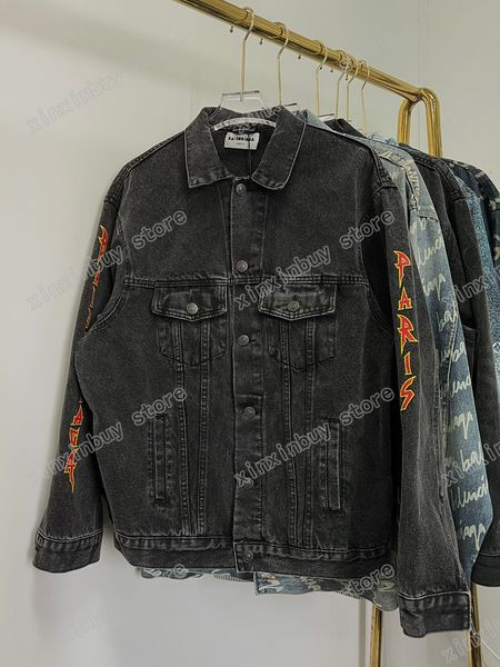 xinxinbuy men designer coats jacket denim jacquard destroyed letter paris long sleeve women black khaki white xs-l, Black;brown
xinxinbuy men designer coats jacket denim jacquard destroyed letter paris long sleeve women black khaki white xs-l, Black;brown