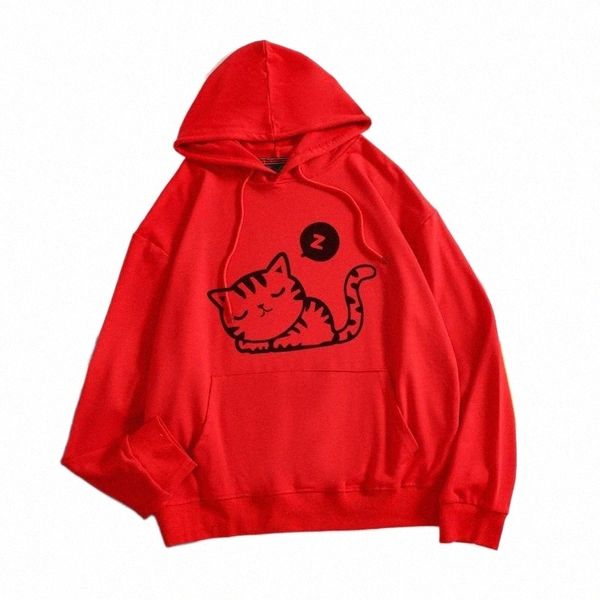 fashion womens cat printed long sleeve hoodies pullovers autumn winter hooded sweatshirts kawaii clothes harajuku hoodie women's & j6sh, Black
fashion womens cat printed long sleeve hoodies pullovers autumn winter hooded sweatshirts kawaii clothes harajuku hoodie women's & j6sh, Black