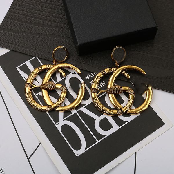 brand designer earring women luxury stud big snake pendant double letter shape 925s silver jewelry, Golden;silver
brand designer earring women luxury stud big snake pendant double letter shape 925s silver jewelry, Golden;silver
