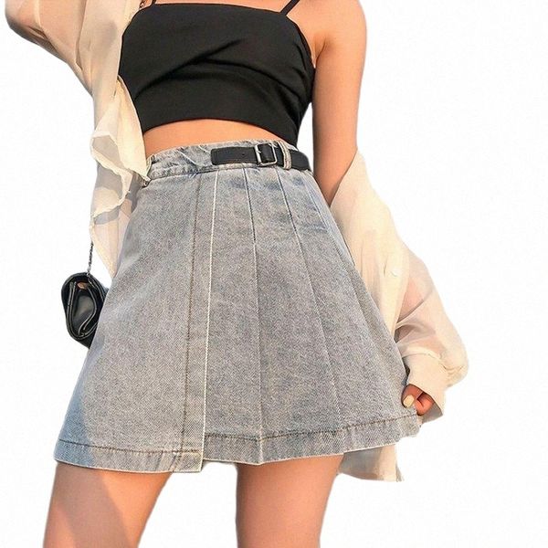 summer women denim mini skirt solid pleated sashes korean casual jeans harajuku short skirts z8vs#, Black
summer women denim mini skirt solid pleated sashes korean casual jeans harajuku short skirts z8vs#, Black