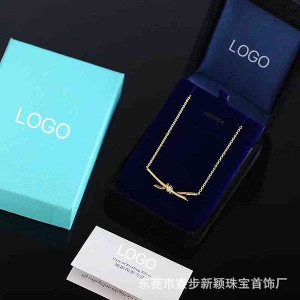 dhl t's knot necklace women's 925 sterling silver smooth belt diamond simple small luxury high level bowknot chain 
dhl t's knot necklace women's 925 sterling silver smooth belt diamond simple small luxury high level bowknot chain