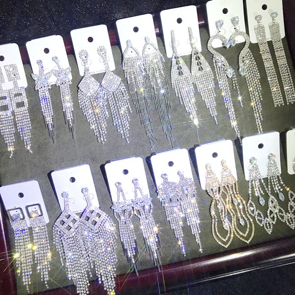 fashion earrings wedding dress jewelry party accessories designer diamond tassel long 20 styles birthday gifts matching bridal necklace crow, White
fashion earrings wedding dress jewelry party accessories designer diamond tassel long 20 styles birthday gifts matching bridal necklace crow, White