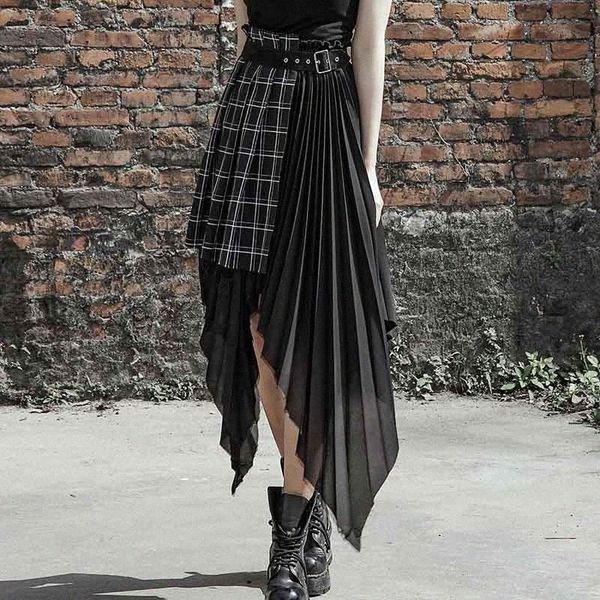 skirts punk rave women fake two pieces skirt fashion plaid black irregular chiffon high waist club gothic c4ri#
skirts punk rave women fake two pieces skirt fashion plaid black irregular chiffon high waist club gothic c4ri#