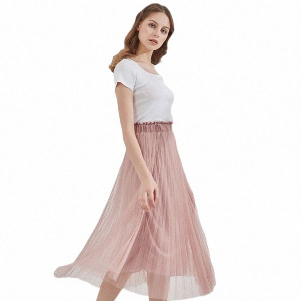 long thin pink gauze mid-length skirt 2021 summer women's elastic high waist fashion elegant mesh tulle tutu pleated skirts c2ih#, Black
long thin pink gauze mid-length skirt 2021 summer women's elastic high waist fashion elegant mesh tulle tutu pleated skirts c2ih#, Black