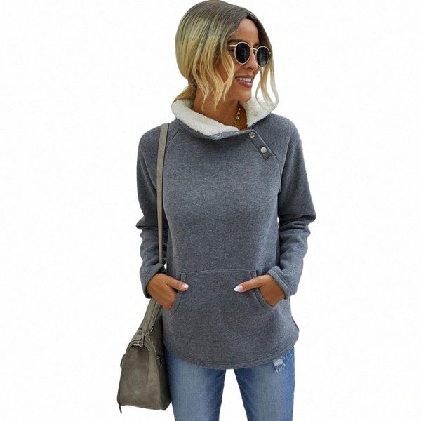 women's hoodies & sweatshirts women winter thick clothing sweatshirt plush comfortable warm stand collar button with pockets sueter fem, Black
women's hoodies & sweatshirts women winter thick clothing sweatshirt plush comfortable warm stand collar button with pockets sueter fem, Black