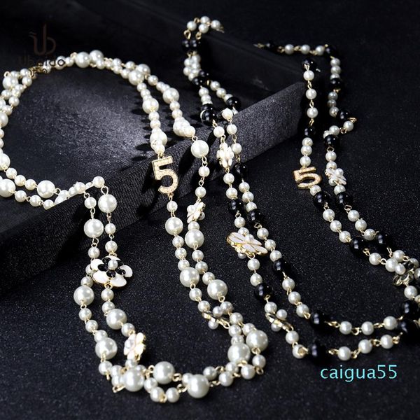 fashion luxury designer classic flower elegant bright pearl multi layer long winter sweater statement necklace for woman244d, Black
fashion luxury designer classic flower elegant bright pearl multi layer long winter sweater statement necklace for woman244d, Black
