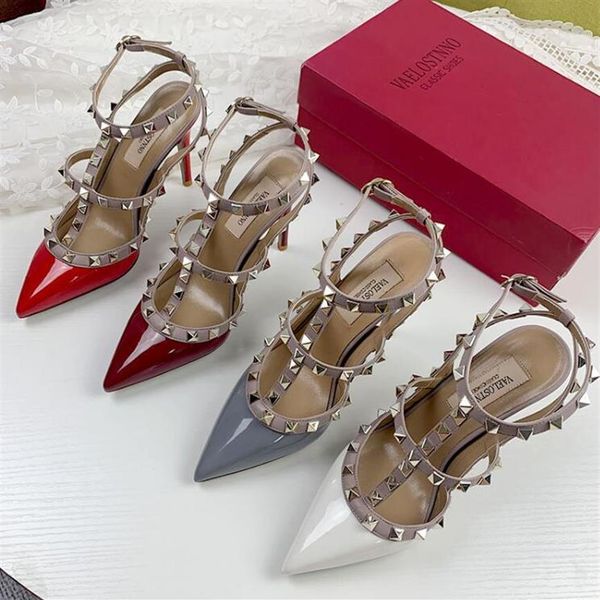 brand women wedding shoes high heel rivets sandals thin heel pointed toes 10cm super high women sandal 44277c, Black
brand women wedding shoes high heel rivets sandals thin heel pointed toes 10cm super high women sandal 44277c, Black