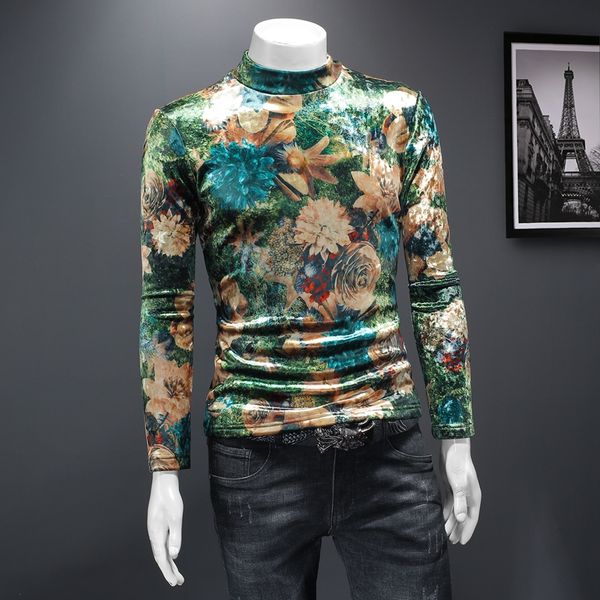men's high neck long sleeves t-shirts gold velvet plaid printed stretch bottoming shirts couples casual fashion warm sweatshirts 4xl, White;black
men's high neck long sleeves t-shirts gold velvet plaid printed stretch bottoming shirts couples casual fashion warm sweatshirts 4xl, White;black