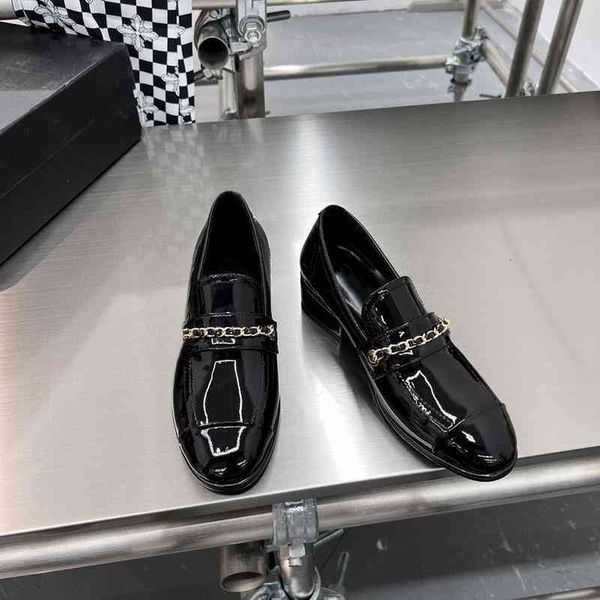 dress shoes in the autumn of high-quality lear chain lofook shoes lazy thick heel british small lear, Black
dress shoes in the autumn of high-quality lear chain lofook shoes lazy thick heel british small lear, Black