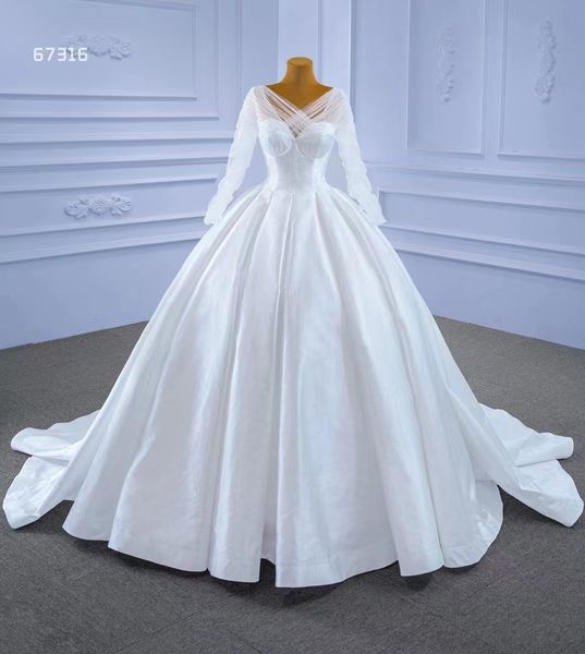 a-line wedding dress deep v trend design big tail princess satin veil sleeves vintage arabian bridal dress sm67316, White
a-line wedding dress deep v trend design big tail princess satin veil sleeves vintage arabian bridal dress sm67316, White