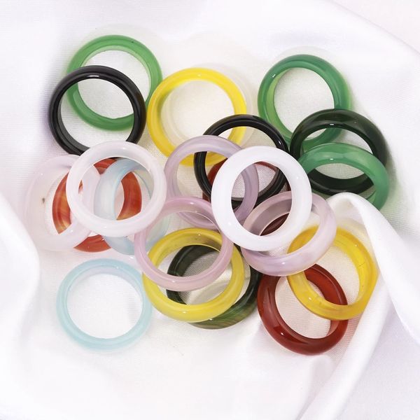 band rings 6mm multicolor black green blue red agate created circle finger ring women ring party wedding jewelry, Silver
band rings 6mm multicolor black green blue red agate created circle finger ring women ring party wedding jewelry, Silver