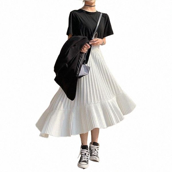 skirts women mid-calf pleated irregular hem solid elegant all-match korean style fashion a-line womens faldas chiffon chic retro q11z#, Black
skirts women mid-calf pleated irregular hem solid elegant all-match korean style fashion a-line womens faldas chiffon chic retro q11z#, Black