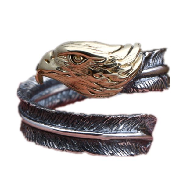 925 Sterling Silver Adjustable Band Ring Crooked Feather and Eagle head Simple Antique Vintage Handmade Designer Luxury jewelry accessories gifts
925 Sterling Silver Adjustable Band Ring Crooked Feather and Eagle head Simple Antique Vintage Handmade Designer Luxury jewelry accessories gifts