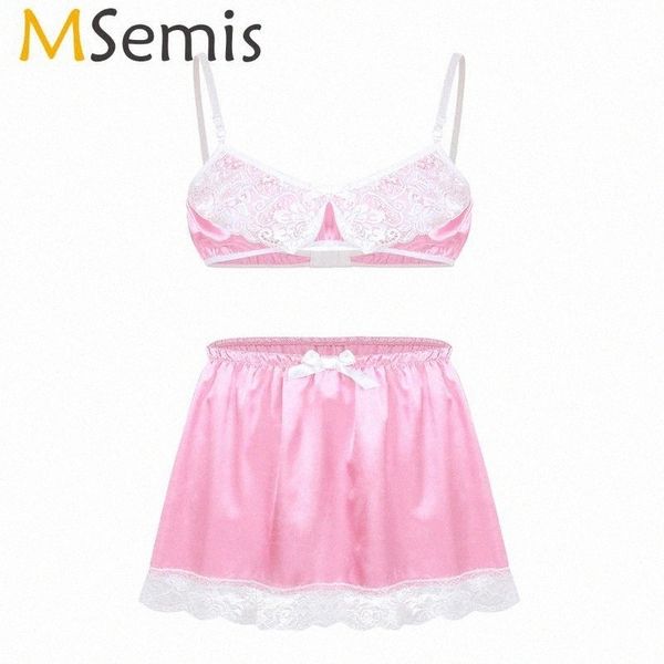 men clubwear smooth satin lace crossdressing sissy lingerie set adjustable straps bra with mini skirt costumes bras sets v41d#, Red;black
men clubwear smooth satin lace crossdressing sissy lingerie set adjustable straps bra with mini skirt costumes bras sets v41d#, Red;black